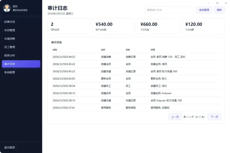 美容美发店开源管理系统：支持会员管理、充值消费、经营分析的轻量工具-翼颢网络
